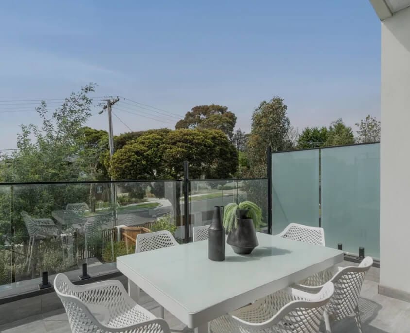 balcony tea area