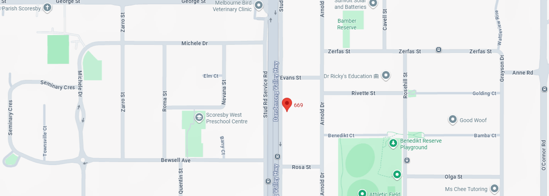 669 Stud Road Scoresby map bottom