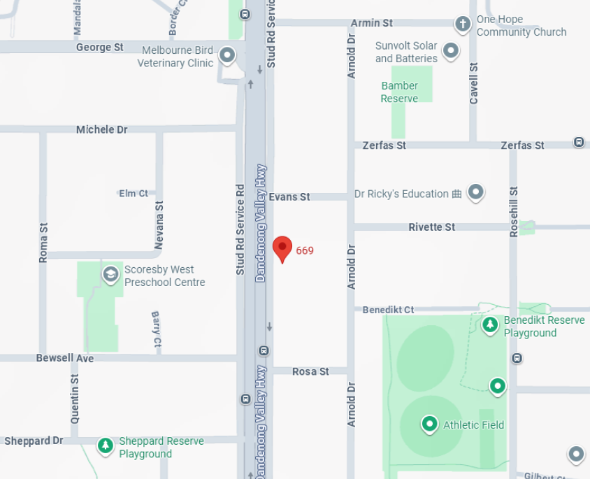 669 Stud Road Scoresby map right